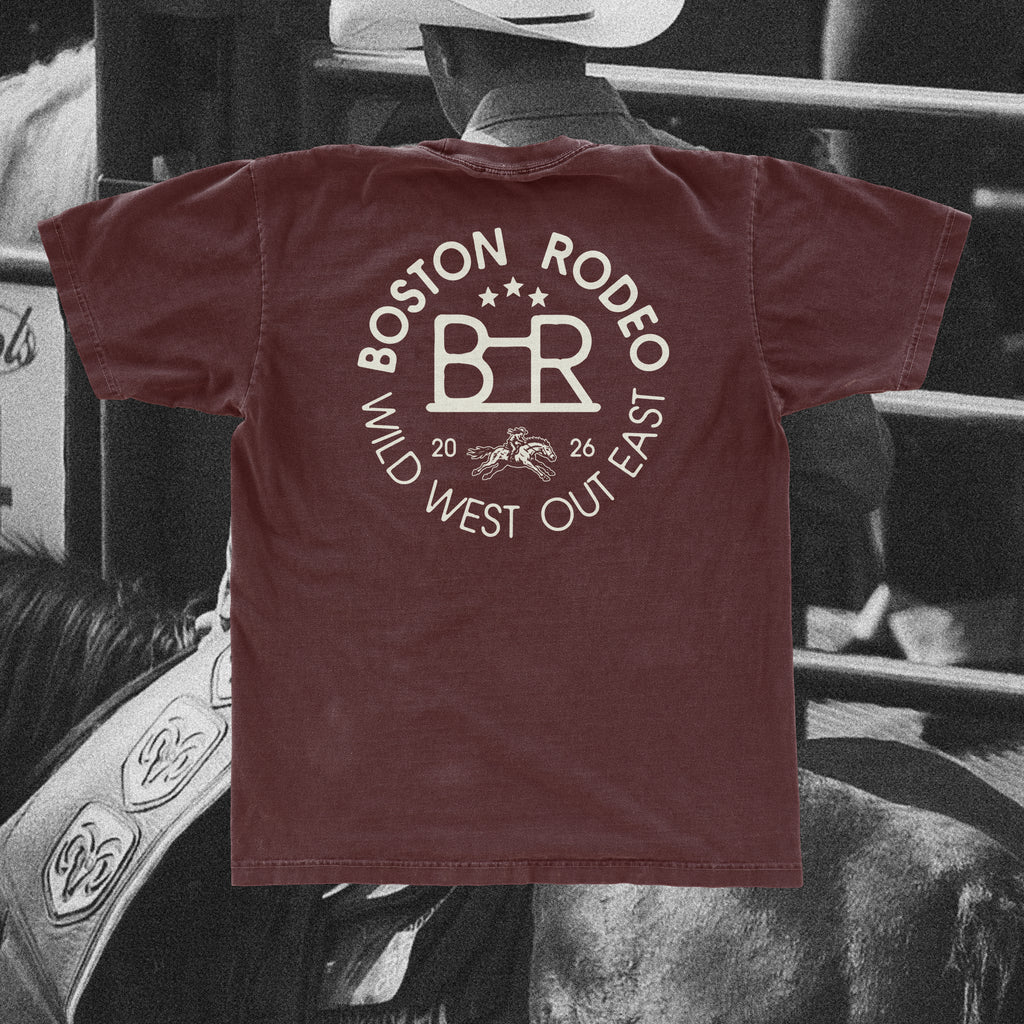 Boston Rodeo Logo Tee (Maroon)