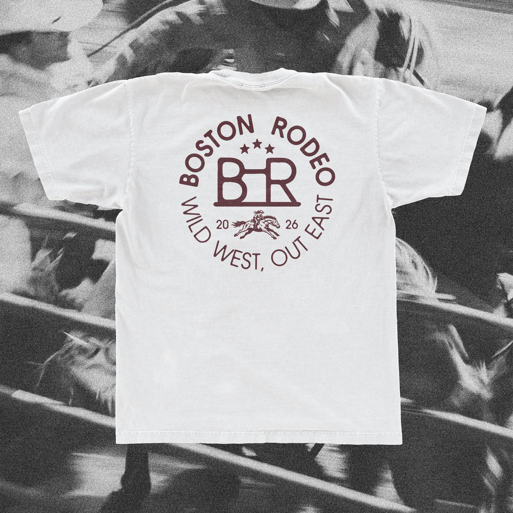Boston Rodeo Logo Tee (White)