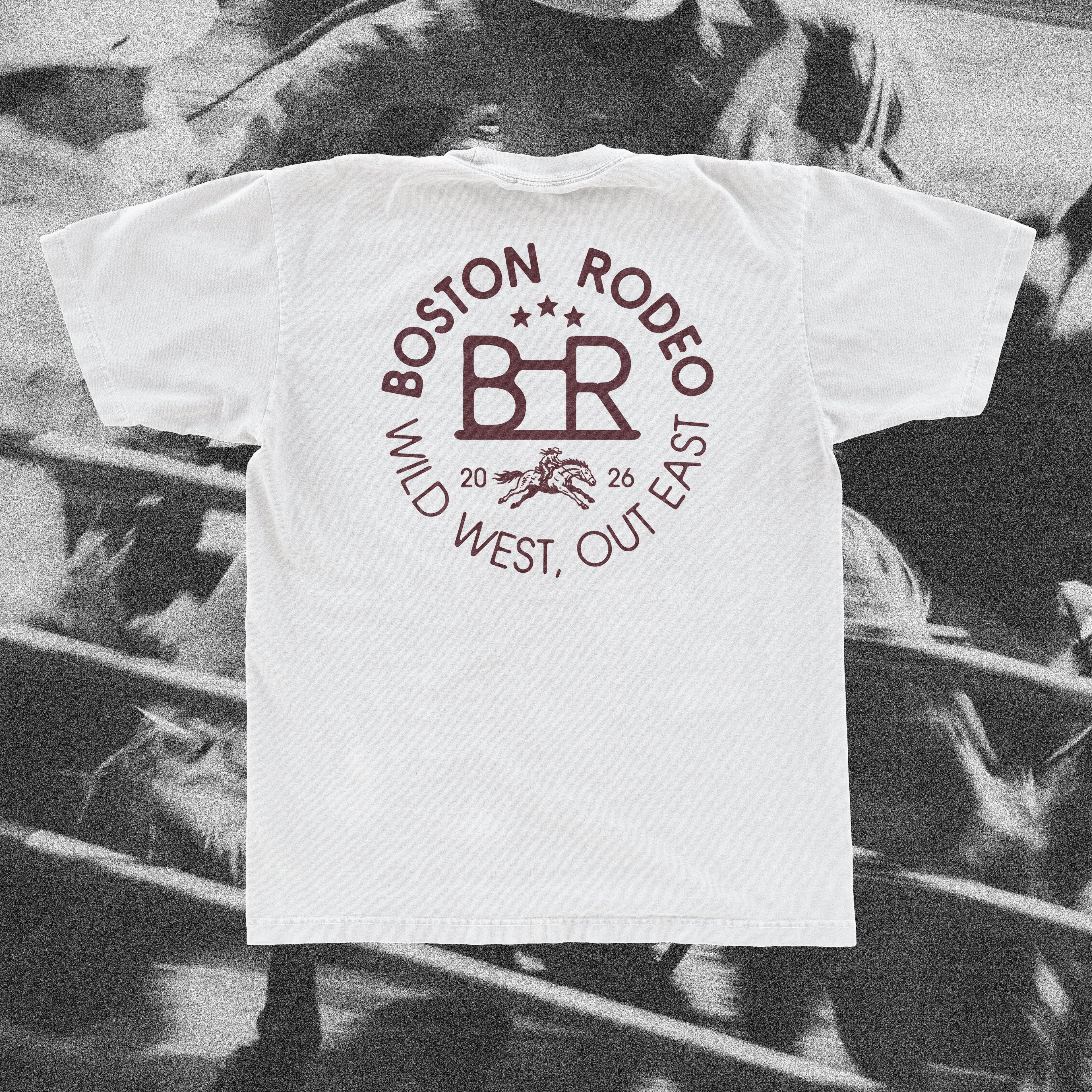 Boston Rodeo Logo Tee (White)