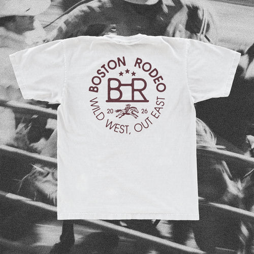 Boston Rodeo Logo Tee (White)